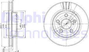 Delphi BG2880 - Тормозной диск autosila-amz.com
