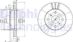 Delphi BG2835 - Тормозной диск autosila-amz.com