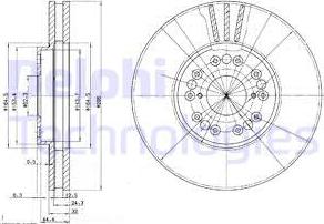 Delphi BG2829 - Тормозной диск autosila-amz.com