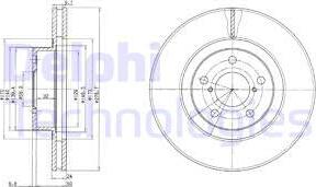 Delphi BG2827C - Тормозной диск autosila-amz.com