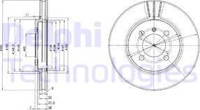 Delphi BG2347 - Тормозной диск autosila-amz.com