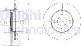 Delphi BG2350 - Тормозной диск autosila-amz.com