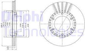 Delphi BG2365 - Тормозной диск autosila-amz.com