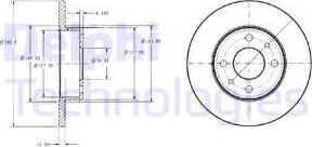 Delphi BG2313 - Тормозной диск autosila-amz.com