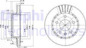 Delphi BG2384 - Тормозной диск autosila-amz.com