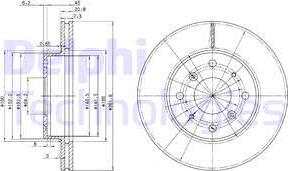 Delphi BG2336 - Тормозной диск autosila-amz.com