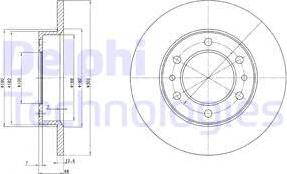 Delphi BG2325 - Тормозной диск autosila-amz.com