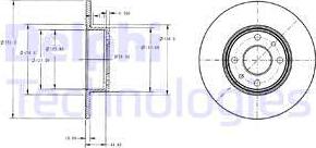 Delphi BG2322 - Тормозной диск autosila-amz.com