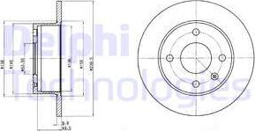 Delphi BG2376 - Тормозной диск autosila-amz.com