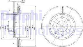 Delphi BG2292 - Тормозной диск autosila-amz.com