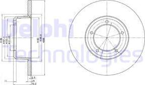 Delphi BG2297 - Тормозной диск autosila-amz.com