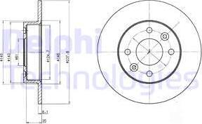 Delphi BG2258 - Тормозной диск autosila-amz.com