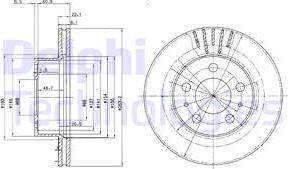 Delphi BG2207 - Диск тормозной autosila-amz.com