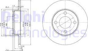 Delphi BG2215 - Тормозной диск autosila-amz.com