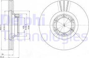 Delphi BG2284 - Тормозной диск autosila-amz.com