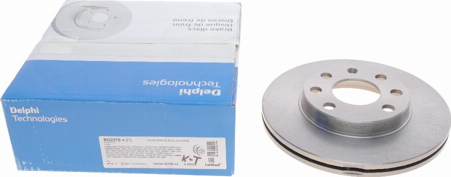 Delphi BG2278 - Тормозной диск autosila-amz.com