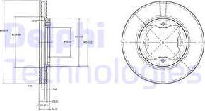 Delphi BG2798 - Тормозной диск autosila-amz.com