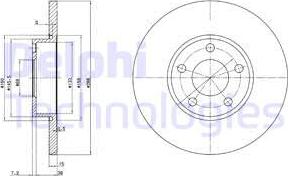 Delphi BG2749 - Тормозной диск autosila-amz.com