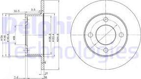 Delphi BG2747 - Тормозной диск autosila-amz.com