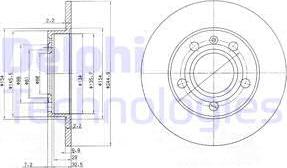 Delphi BG2753 - BG2753 диск тормозной задний!\ Audi A4 1.6-1.9TDi 01> autosila-amz.com