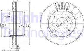 Delphi BG2763 - Тормозной диск autosila-amz.com