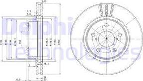 Delphi BG2767 - Тормозной диск autosila-amz.com