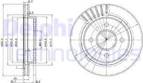 Delphi BG2700 - Тормозной диск autosila-amz.com