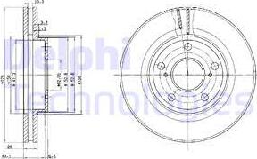 Delphi BG2782 - Тормозной диск autosila-amz.com