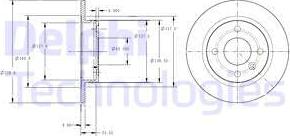 Delphi BG2732 - Тормозной диск autosila-amz.com