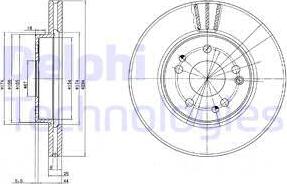 Delphi BG2772 - Тормозной диск autosila-amz.com