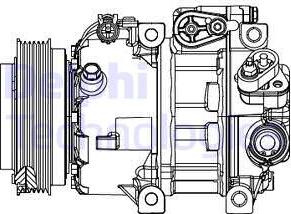 Delphi CS20415 - Компрессор кондиционера autosila-amz.com