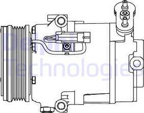 Delphi CS20432-12B1 - Компрессор кондиционера autosila-amz.com