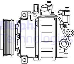 Delphi CS20546 - Компрессор кондиционера autosila-amz.com