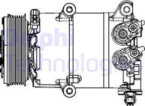 Delphi CS20553 - Компрессор кондиционера autosila-amz.com