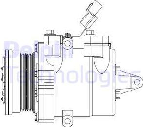 Delphi CS20534 - Компрессор кондиционера autosila-amz.com