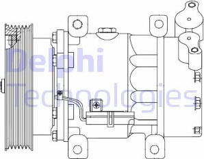 Delphi CS20523 - Компрессор кондиционера autosila-amz.com