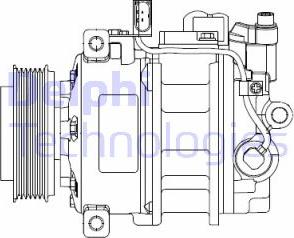 Delphi CS20522 - Компрессор кондиционера autosila-amz.com