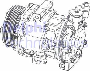 Delphi CS20351 - Компрессор кондиционера autosila-amz.com