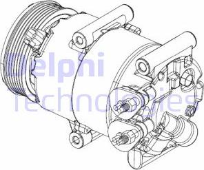 Delphi CS20324 - Компрессор кондиционера autosila-amz.com