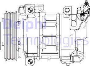 Delphi CS20325 - Компрессор кондиционера autosila-amz.com