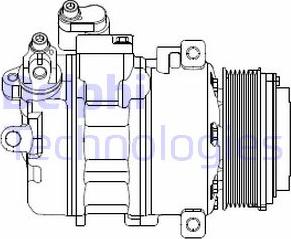 Delphi CS20370 - Компрессор кондиционера autosila-amz.com