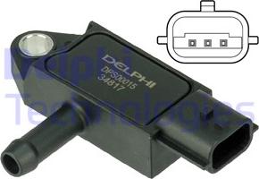 Delphi DPS00015 - Датчик, давление выхлопных газов autosila-amz.com