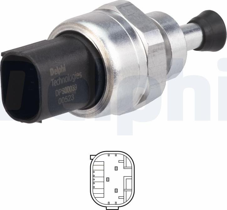 Delphi DPS00039-12B1 - Датчик, давление выхлопных газов autosila-amz.com