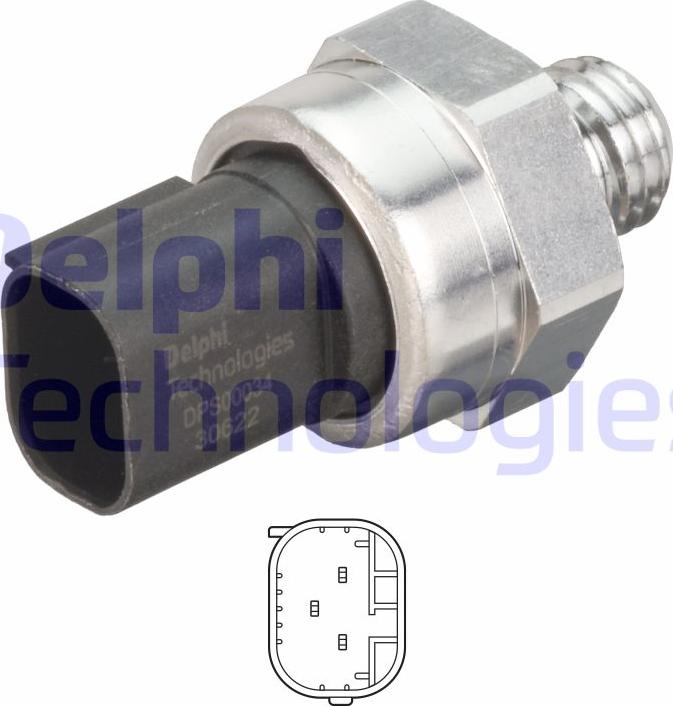 Delphi DPS00034-12B1 - Датчик, давление выхлопных газов autosila-amz.com