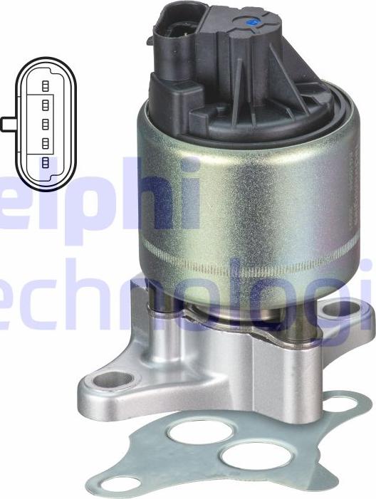 Delphi EG10545-12B1 - Клапан возврата ОГ autosila-amz.com