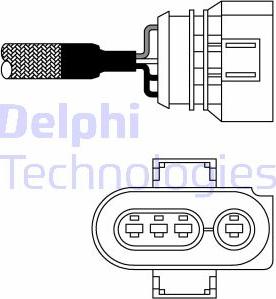 Delphi ES10979-12B1 - Лямбда-зонд, датчик кислорода autosila-amz.com