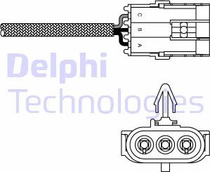 Delphi ES10970-12B1 - Лямбда-зонд, датчик кислорода autosila-amz.com