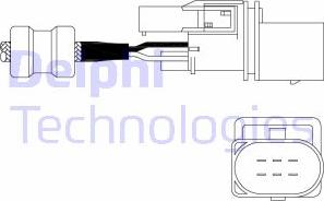 Delphi ES11014-12B1 - Лямбда-зонд, датчик кислорода autosila-amz.com