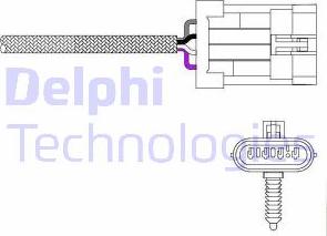 Delphi ES20023 - Лямбда-зонд, датчик кислорода autosila-amz.com