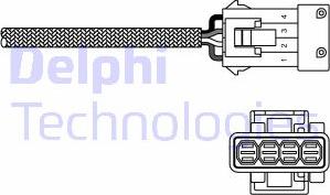 Delphi ES20255-12B1 - Лямбда-зонд, датчик кислорода autosila-amz.com